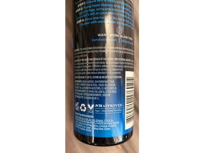 Bondi Sands Ultra Dark Self Tanning Foam,Ultra Express, 6.76 fl oz/200 mL