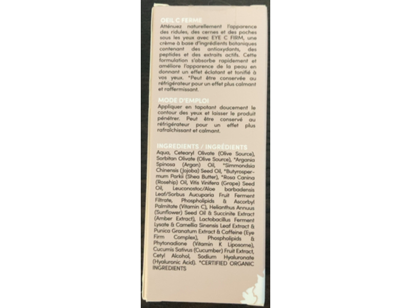 Fitglow Beauty Eye C Firm Cream, 0.5 oz/15 mL