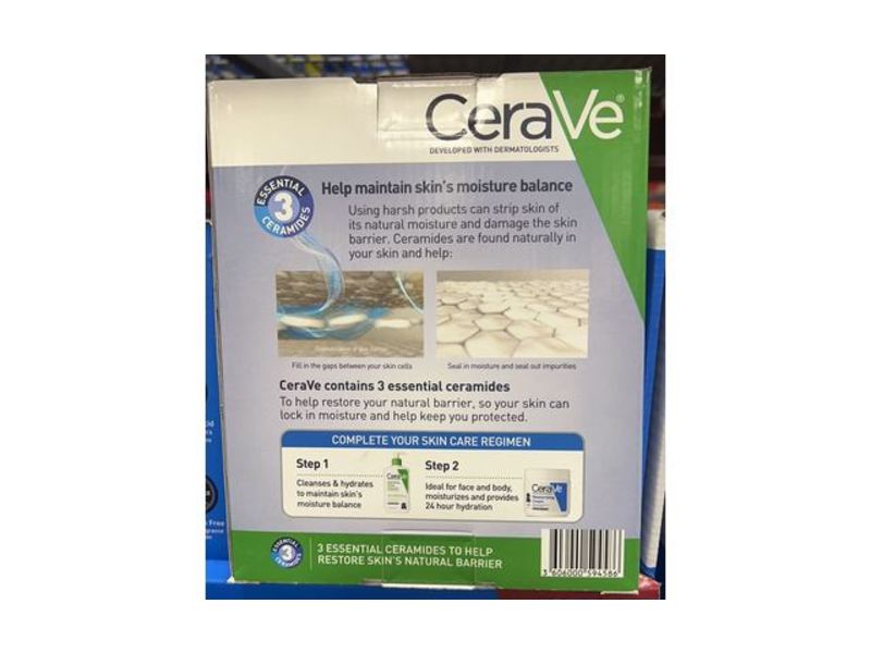 CeraVe Hydrating Facial Cleanser, Normal to Dry Skin, 12 fl oz, Pack Of 2