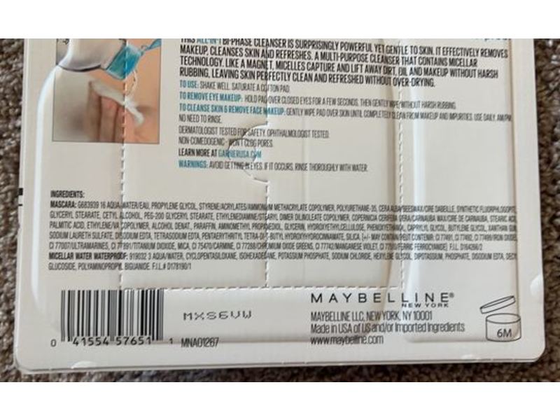 Maybelline New York Lash Sensational Blackest Black + Micellar Cleansing Water Set