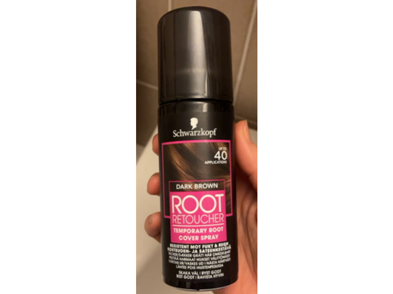 Schwarzkopf Root Retoucher Temporary Root Cover Spary, Dark Brown, 120 mL