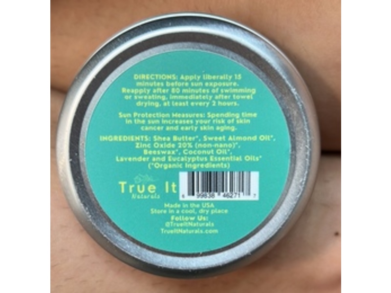 Ture It Naturals Mineral Sunscreen, SPF 30, Bee Bright Eucalyptus & Lavender, 2 oz/57 g