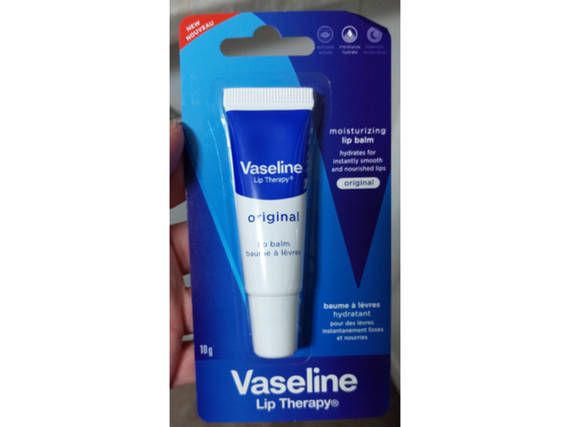 Vaseline Lip Therapy Moisturizing Lip Balm, Original, 10 g