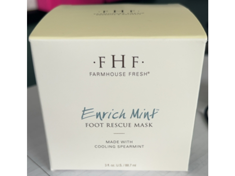 Farm House Fresh Foot Mask, Enrich Mint, 3 fl oz/88.7 mL