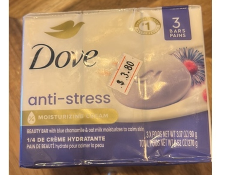 Dove Anti-Stress Beauty Bar, 3.17 oz/90 g, 3 Count