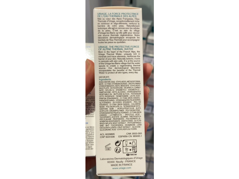 Uriage 3-Regul Global Tinted Skin Care, SPF 30, 1.35 fl oz/40 mL