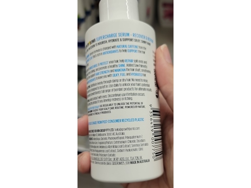 Growth Bomb Recover & Repair Supercharge Serum, 4.23 fl oz/125 mL