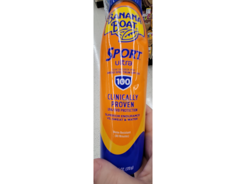 Banana Boat Sport Ultra Sunscreen Spray, SPF 100, 6 oz/170 g