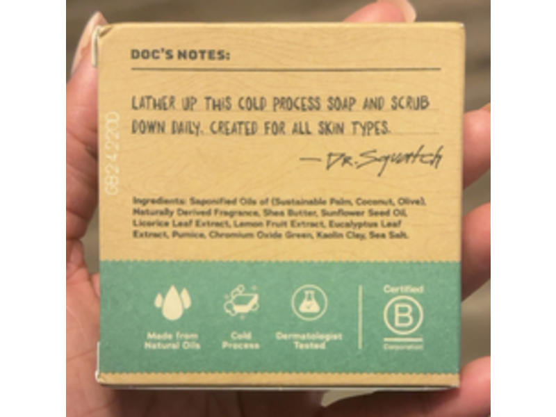 Dr. Squatch Men's Natural Soap, Rainforest Rapids, 5 oz/141 g