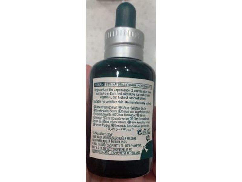 The Body Shop Vitamin C Glow Revealing Serum, Vitamin C & Bakuchiol, 1.0 fl oz/30 mL