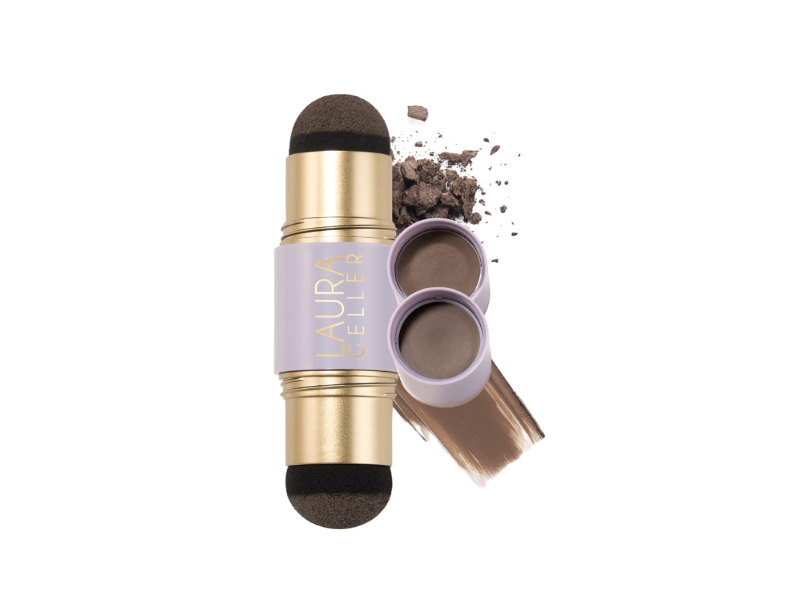 Laura Geller Root Touch Up Hair & Brow Concealing Cream + Powder, Taupe, 1.45 oz