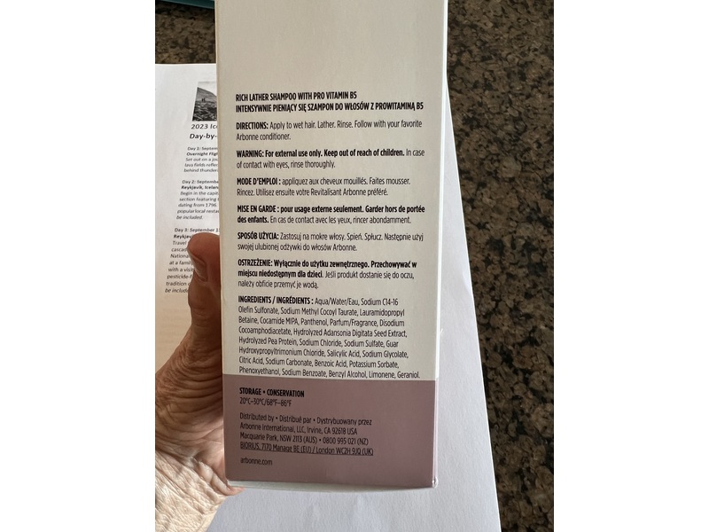 Arbonne TrueSmooth Rich Lather Shampoo, 10 fl oz/296 mL