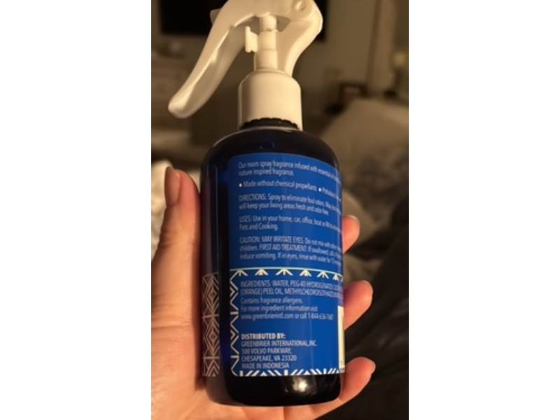Bermuda Room Mist, Blue Citrus, 8 fl oz/236 mL