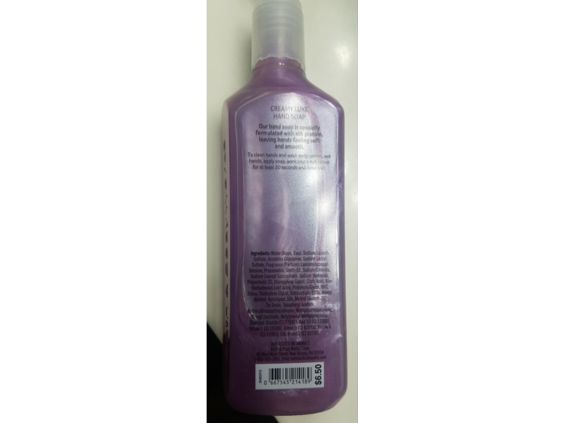 Bath & Body Works Creamy Luxe Hand Soap, Black Cherry Merlot, 8 oz/236 mL