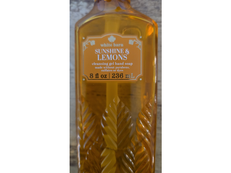 White Barn Cleansing Gel Hand Soap, Sunshine & Lemons, 8 fl oz/236 mL