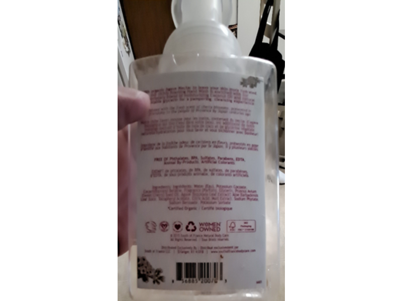 South Of France Natural Foaming Hand Soap, Cherry Blossom, 8 oz/236 mL