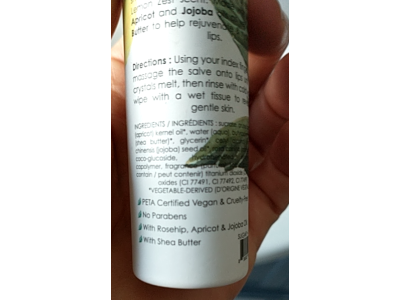 Seraphine Botanical Moisturizing Lip Buffer, Sugar + Lemon, 0.46 fl oz/13 g