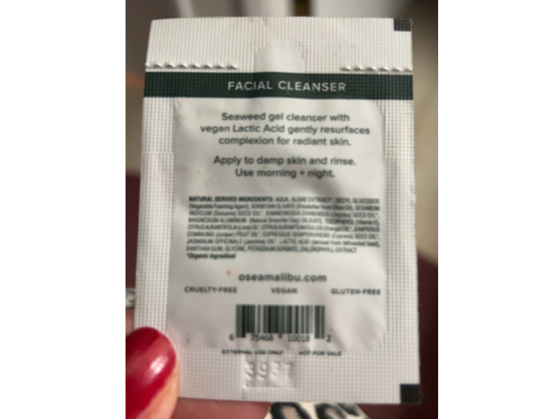 Osea Ocean Facial Cleanser, 0.06 fl oz/2 mL