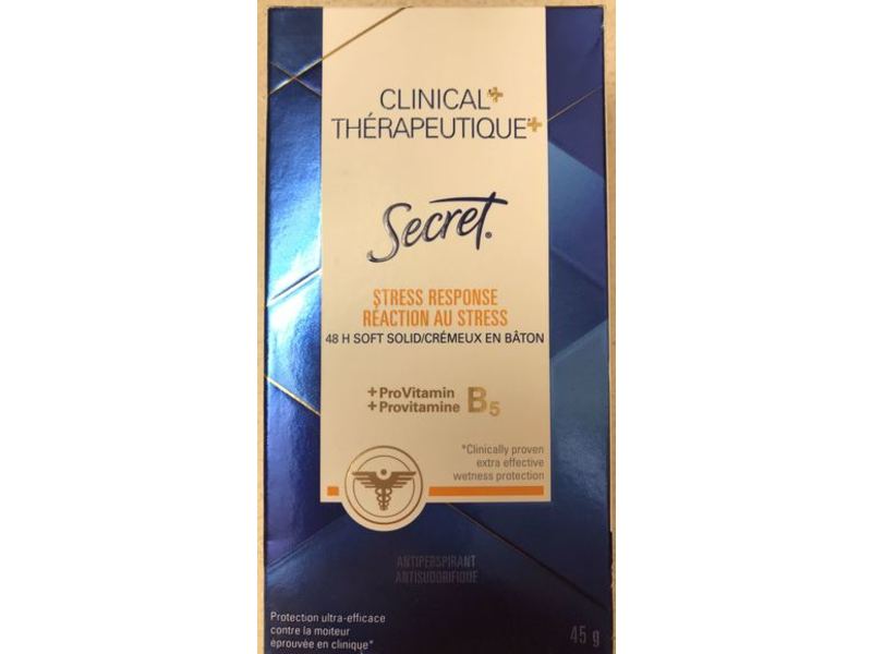 Secret Clinical Therapeutique Antiperspirant, Stress Response, 45 g
