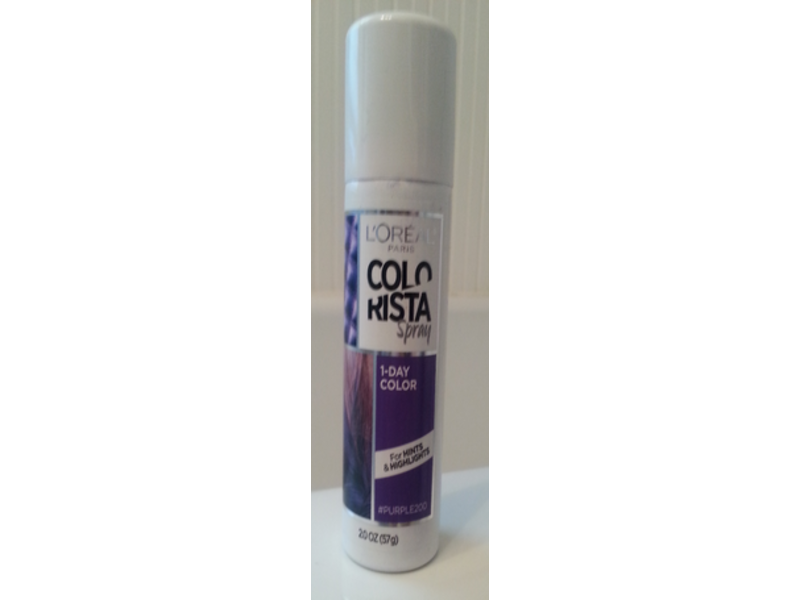 L'Oreal Paris Colo Rista Spray 1-Day Color, Purple 200, 2.0 oz/57 g
