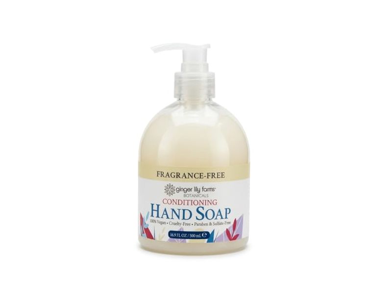 Ginger Lily Farms Botanicals Conditioning Hand Soap, Fragrance Free, 16.9 fl oz/500 mL