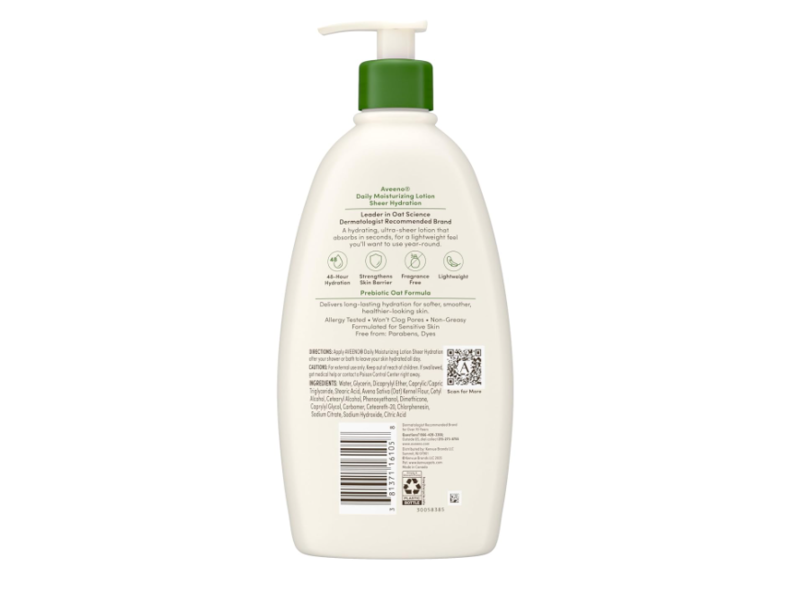 Aveeno Sheer Hydration Daily Moisturizing Lotion, 18 fl oz/530 mL