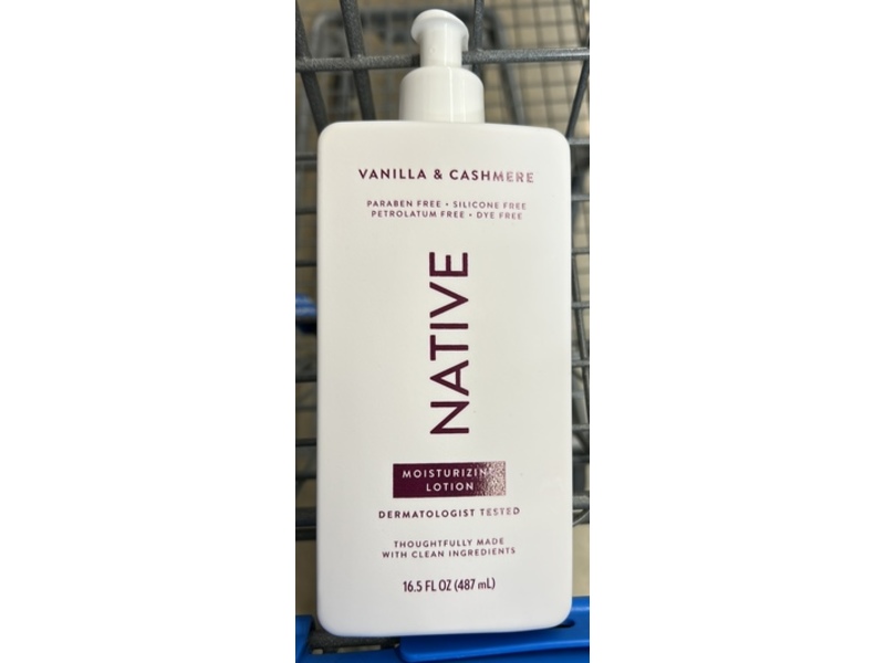 Native Moisturizing Lotion, Vanilla & Cashmere, 16.5 fl oz/487 mL