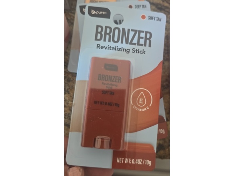 b-pure Bronzer Revitalizing Stick, Soft Tan, 0.4 oz/10 g