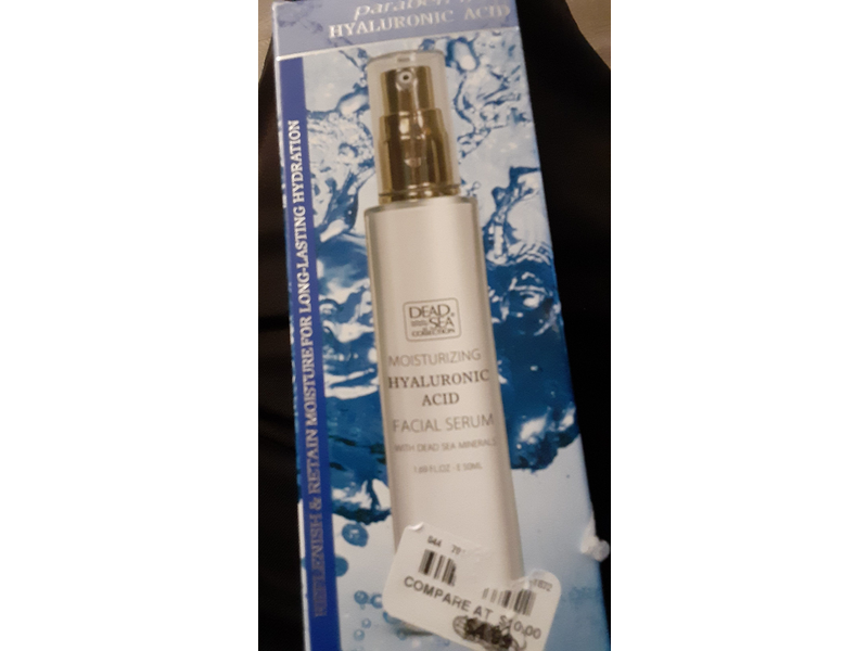 Dead Sea Collection Moisturizing Facial Serum, Hyaluronic Acid, 1.69 fl oz/50 mL