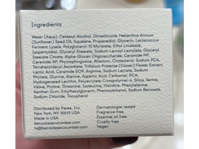 Barriersmith Cool As A Cucumber Lipid Treatment Cream, 1.7 fl oz/50 mL