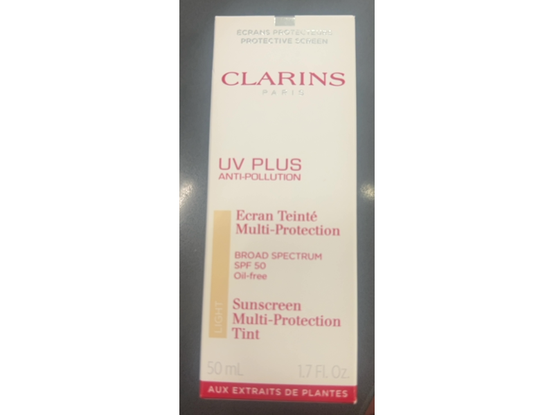 Clarins UV Plus Anti-Pollution Multi-Protection Sunscreen Tint, SPF 50, Light, 1.7 fl oz/50 mL
