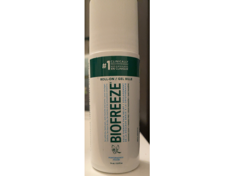 Biofreeze Cold Therapy Pain Relief Roll On, 2.5 fl oz/74 mL