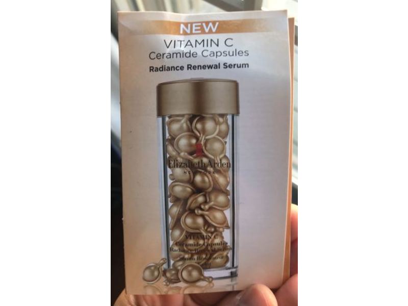 Elizabeth Arden Ceramide Capsules, Radiance Renewal Serum, Vitamin C, 0.11 fl oz/3.2 mL, 7 Capsules