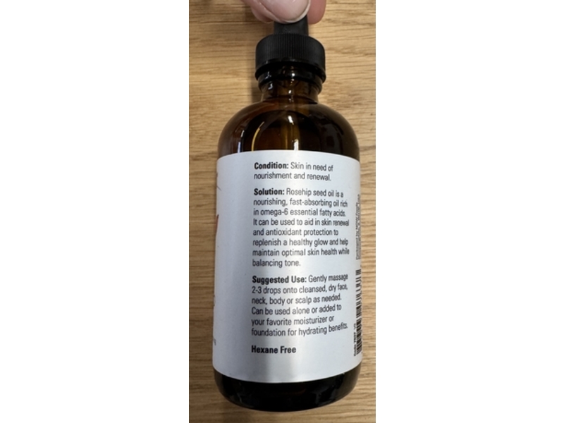 Now Solutions Rejuvenating & Nourishing Rosehip Seed Oil, 4 fl oz/118 mL