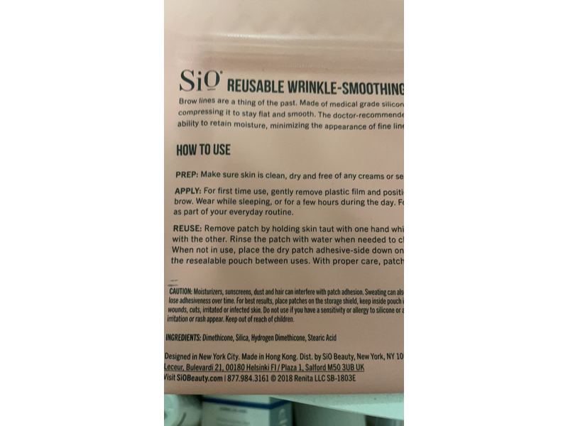 Sio Brow Browlift Reusable Wrinkle-Smoothing Patches, 1 Count