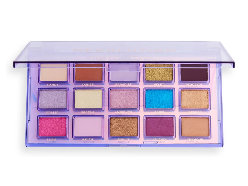 Makeup Revolution London Reflective Eyeshadow Palette, Ultra Violet, 0.26 oz/0.75 g