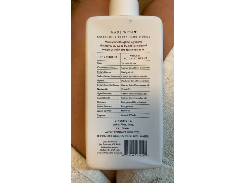 Native Moisturizing Facial Cleanser, 12 fl oz/355 mL, Pack Of 2