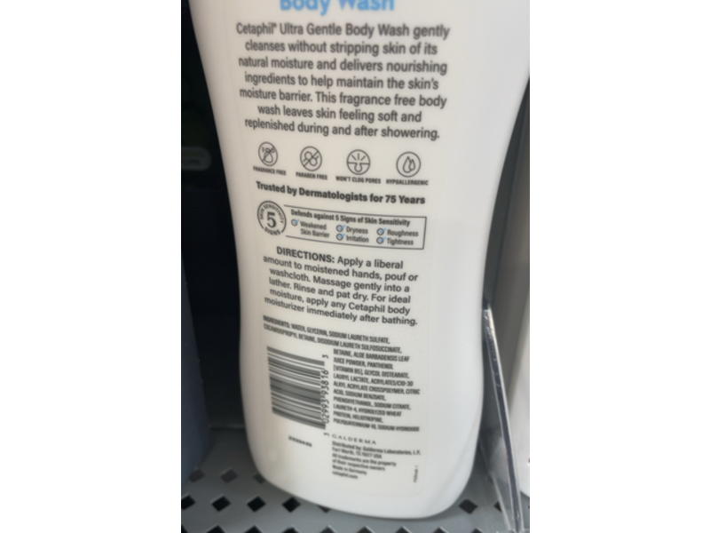 Cetaphil Ultra Gentle Body Wash, Dry to Normal, 16.9 fl oz/500 mL, Pack Of 3