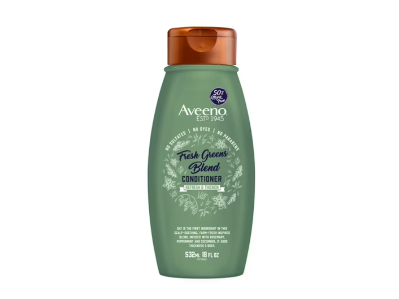 Aveeno Fresh Greens Blend Conditioner, Refresh & Thicken, 18 fl oz/532 mL