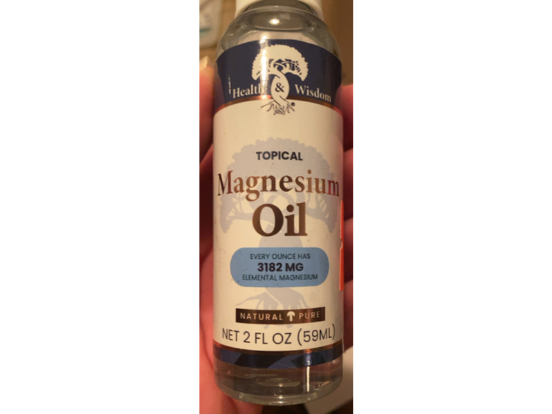Health & Wisdom Natural Pure Topical Magnesium Oil, 2 fl oz/59 mL