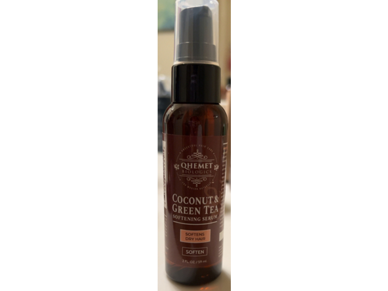 Qhemet Softening Dry Hair Serum, Coconut & Green Tea, 2 fl oz/59 mL