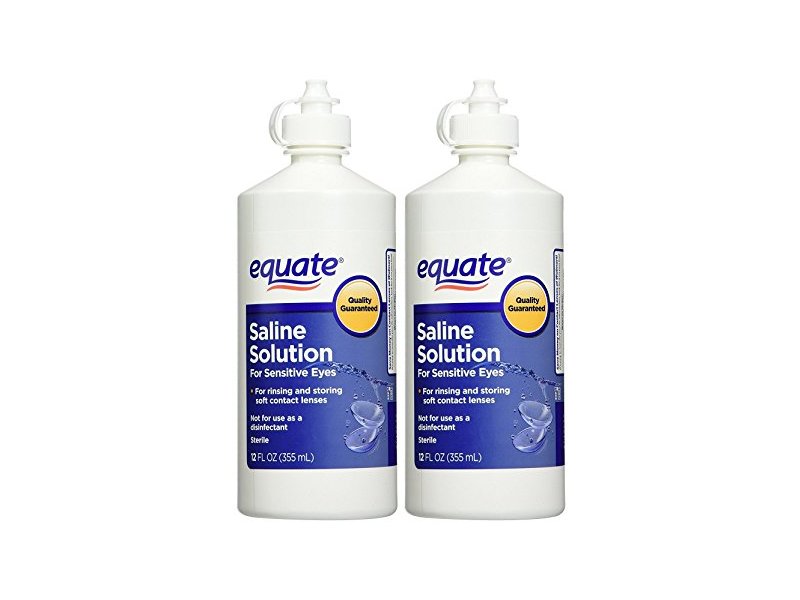 Equate Saline Solution For Sensitive Eyes Sterile 12oz 3PK Exp 7/24+