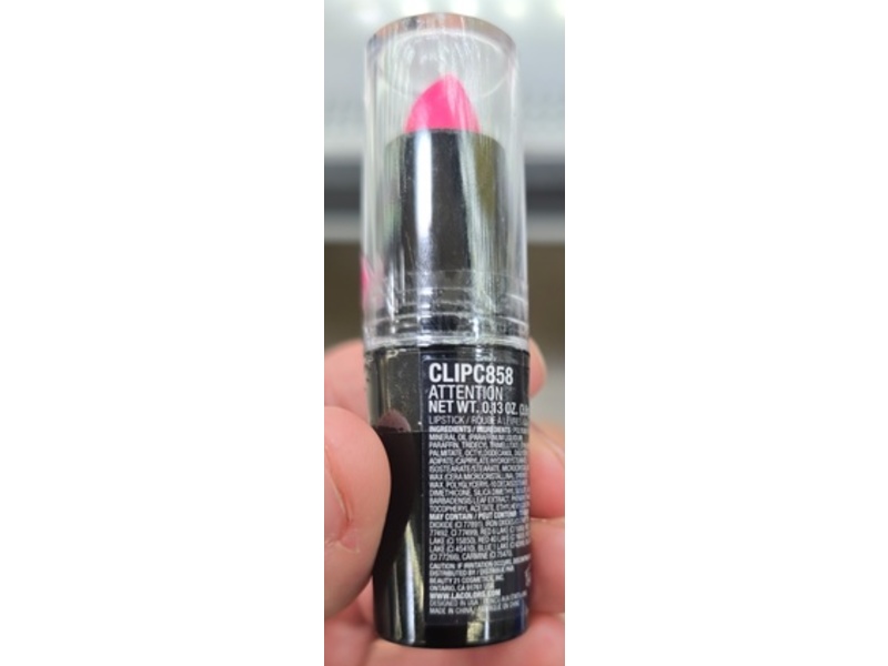 L.A. Colors Lipstick, Clip C858 Attention, 0.13 oz/3.8 g