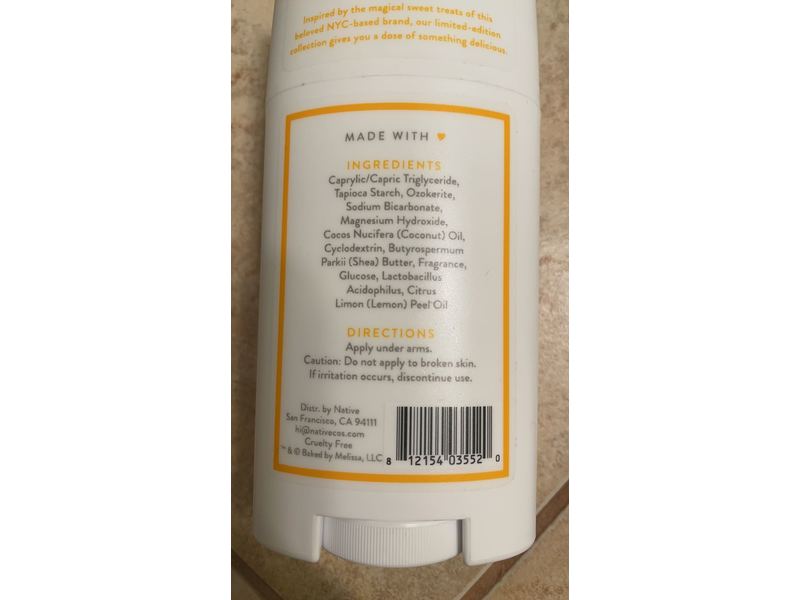 Native Deodorant, Ginger Lemonade Cupcake, 2.65 oz