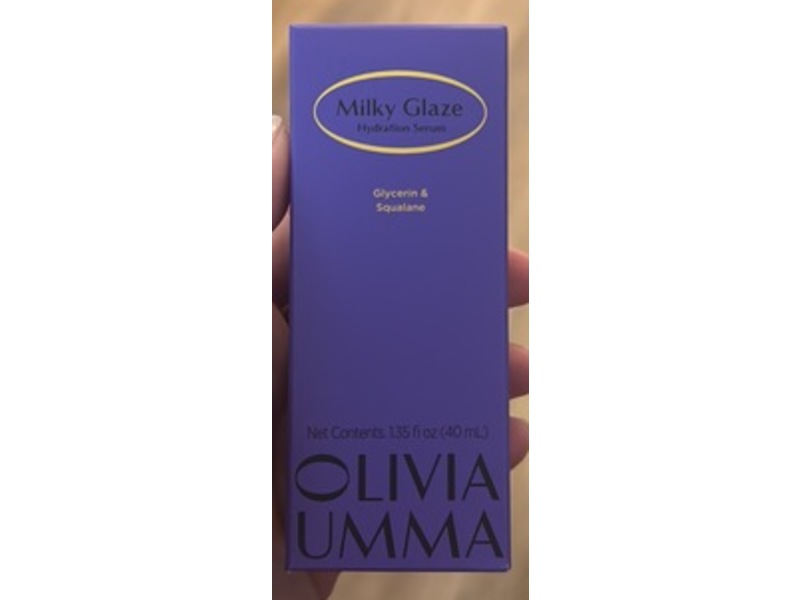 Olivia Umma Milky Glaze Hydration Serum, Glycerin & Squalane, 1.35 fl oz/40 mL