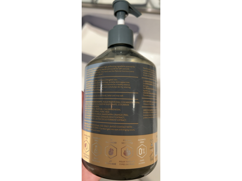 Spascriptions Mandarin & Ginger Hand Wash, 17.5 fl oz/520 mL