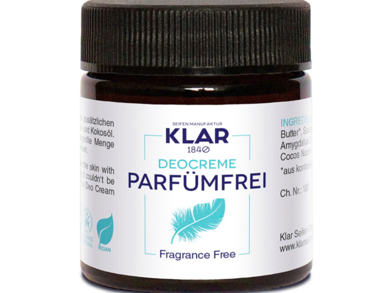 KLAR 1840 Deocreme, Fragrance Free, 30 mL