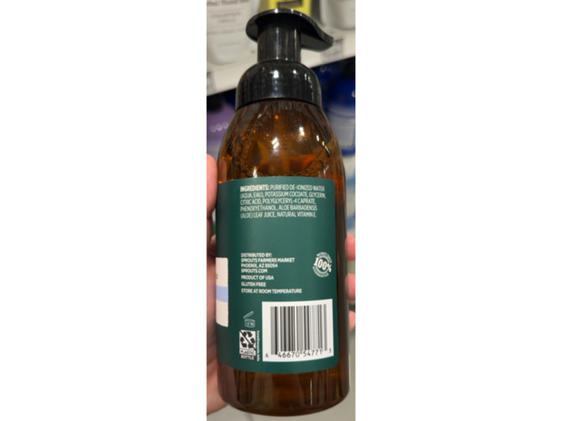 Real Root By Sprouts Foaming Castile Hand Soap, 13 fl oz/385 g