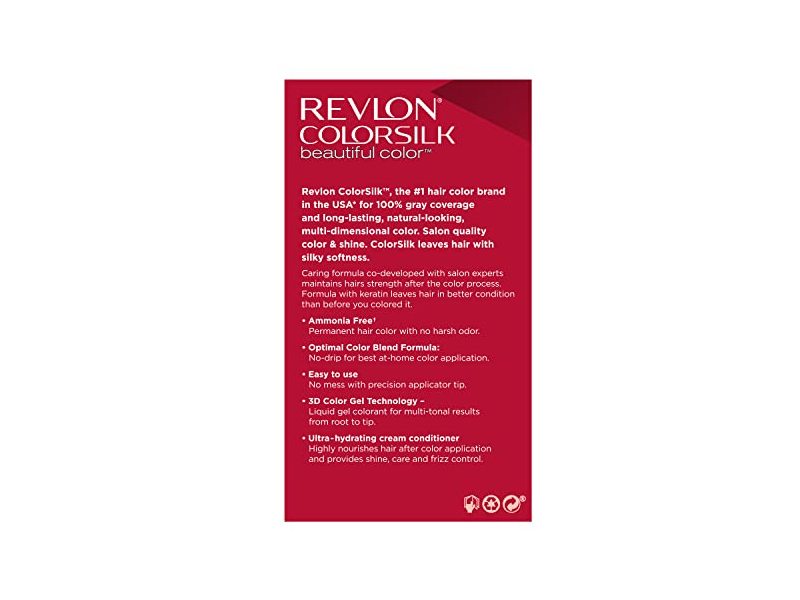 Revlon Colorsilk Beautiful Color Long Lasting Permanent Hair Color, 1 Application 42 Medium Auburn