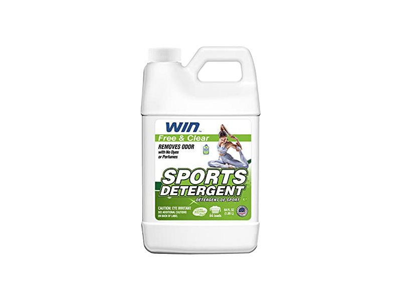 Win Free & Clear Sports Laundry Detergent, 64 Loads, 64 fl oz/1.89 L